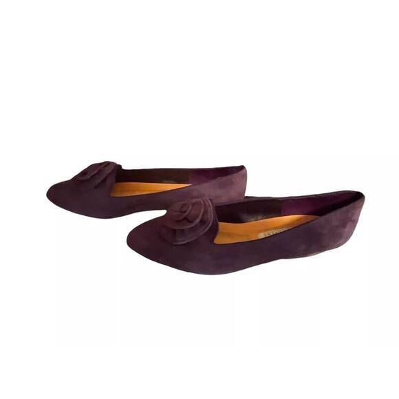 Woman’s Purple Kid Suede Flat Shoes Valerie Steven’s Marta B1025 Sz 8.5 M READ - Picture 11 of 13